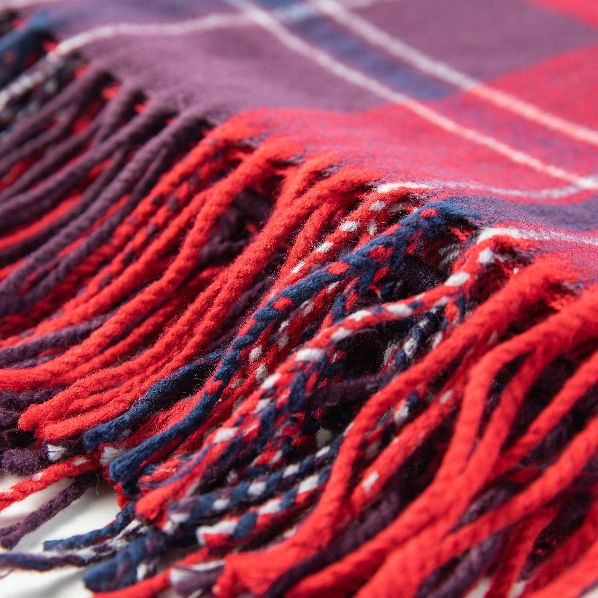 Glitzhome® 60" Plaid Woven Acrylic Throw